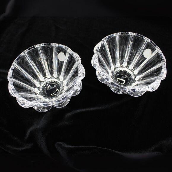 Vintage Pair of Rosenthal Crystal Votive Candle Holders Made in Germany 5.5" - Picture 4 of 7
